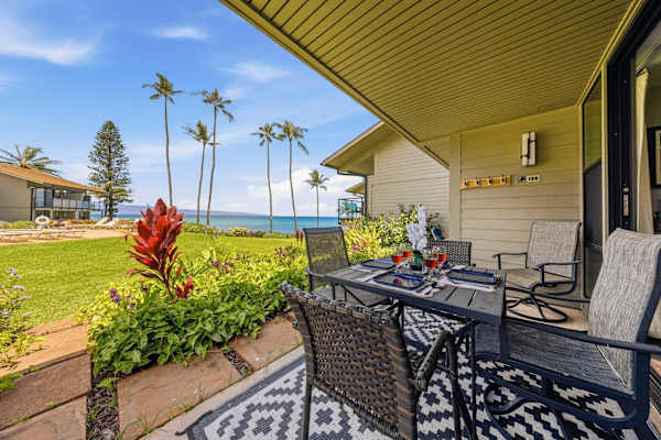 Feel the ocean breeze while relaxing on the private lanai.