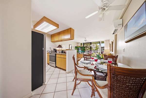 Dining area and kitchen