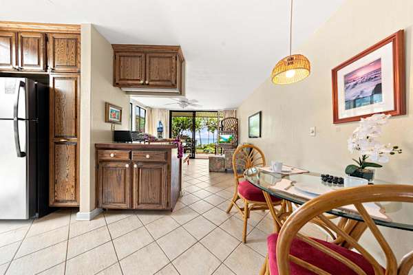 Dining area and kitchen