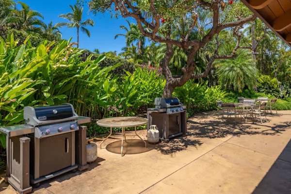 Outdoor BBQ area