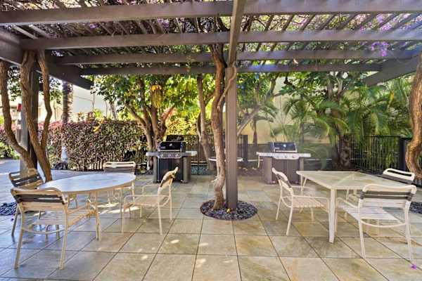 Outdoor BBQ area