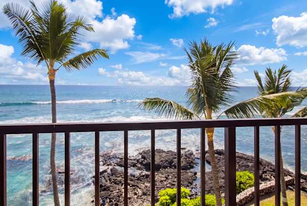 Private lanai with ocean views