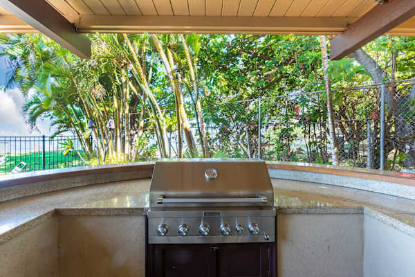 Outdoor BBQ area