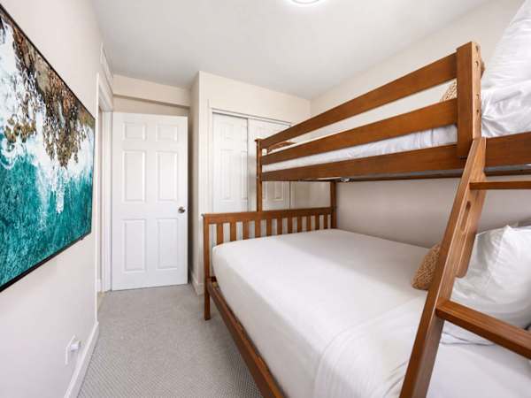 Unwind in your cozy secondary bedroom complete with a wooden twin-over-queen bunk bed.