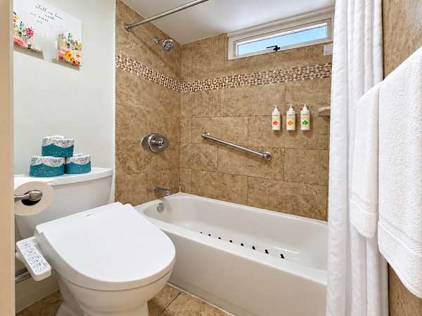 Bathroom with tub/shower combination