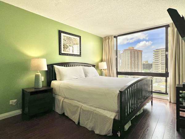 Relax in your bedroom with a king-size bed