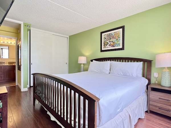 Relax in your bedroom with a king-size bed