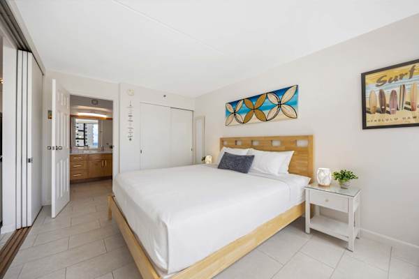Your bedroom has easy access to your bathroom