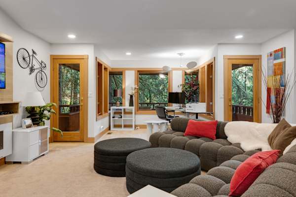 Woodinville Retreat | Decks | BBQ & Fireplace 14 Whether you're sharing stories or enjoying a quiet night in, this living room is the perfect place to gather.