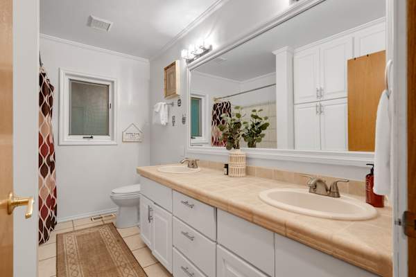 Woodinville Retreat | Decks | BBQ & Fireplace 23 Freshen up and get ready for the day in a clean, comfortable space.