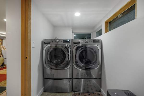 Woodinville Retreat | Decks | BBQ & Fireplace 47 Enjoy the convenience of an in-home washer and dryer during your stay.