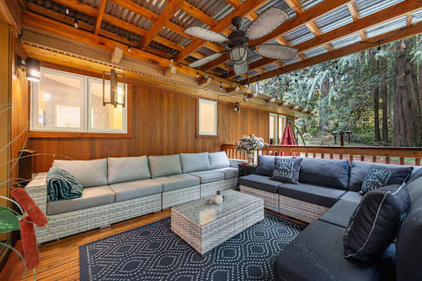 Woodinville Retreat | Decks | BBQ & Fireplace 50 Relax, catch up, and enjoy the beautiful greenery surrounding the property.