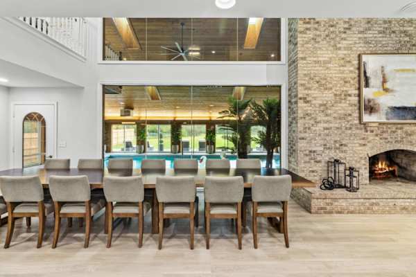 Experience the joy of dining in style with our modern kitchen amenities and the inviting ambiance of our generous dining space.