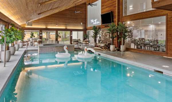 Luxury at its finest: float and unwind in our 20x40 sport pool, where warmth and leisure flow as freely as the water.