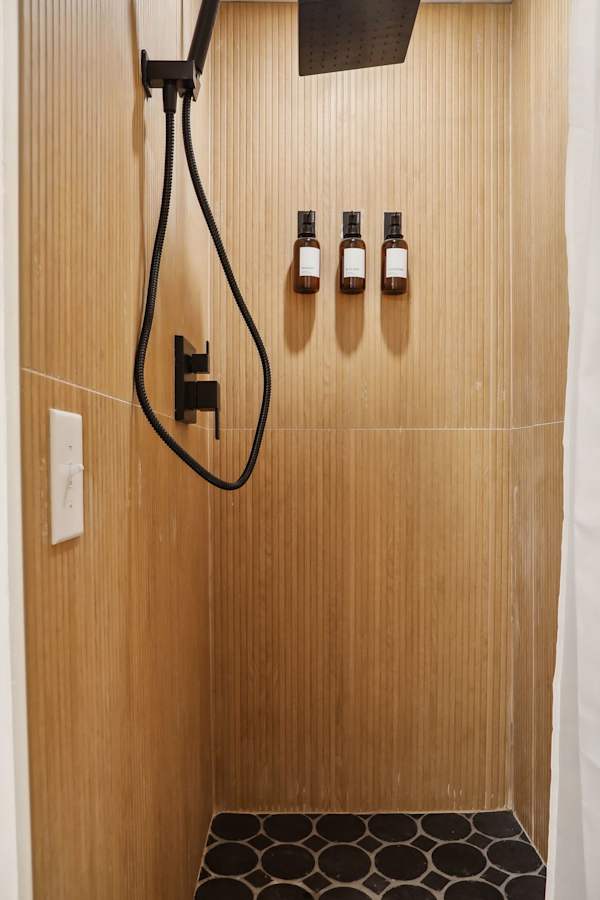 Downstairs shower remodeled April 2024.