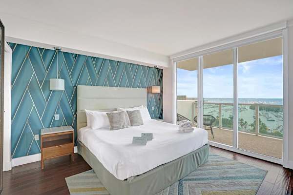 Bright Spacious 2BR Miami Retreat Balcony View