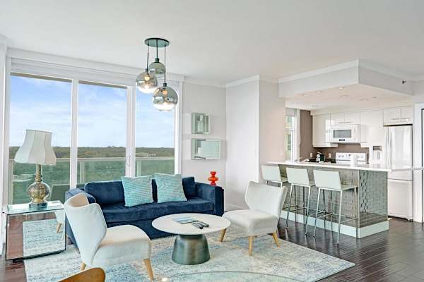 Bright Spacious 2BR Miami Retreat Balcony View