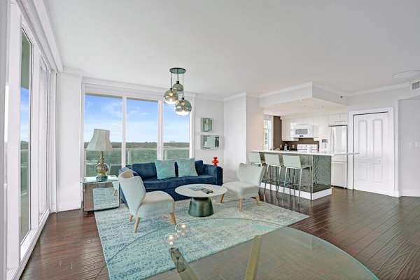 Bright Spacious 2BR Miami Retreat Balcony View