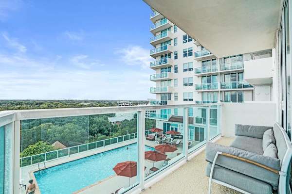 Bright Spacious 2BR Miami Retreat Balcony View