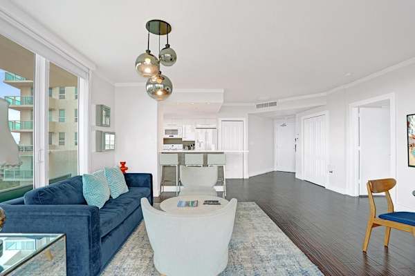 Bright Spacious 2BR Miami Retreat Balcony View