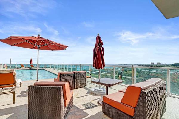 Bright Spacious 2BR Miami Retreat Balcony View
