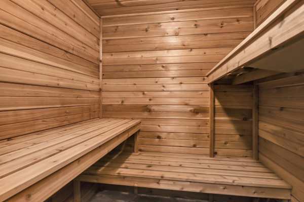 Sauna right off the pool area.  