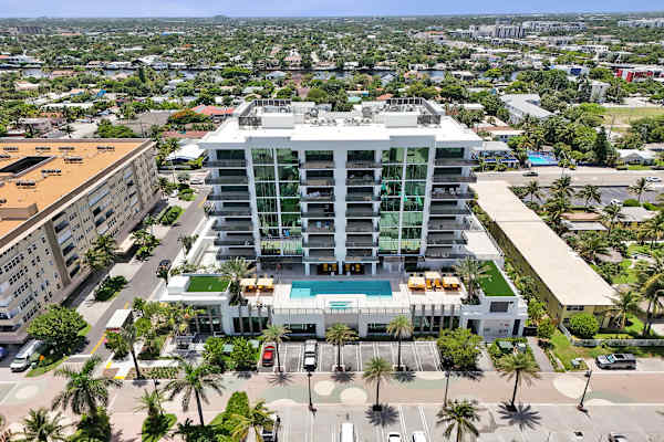 Aerial view of the Salato Residences