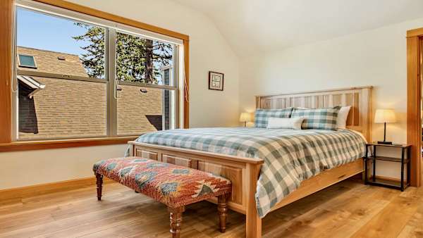 Everyone has room to relax in these oversized upstairs bedrooms.