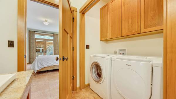 Enjoy the convenience of an in-home washer and dryer for easy packing, beach days, and longer stays.