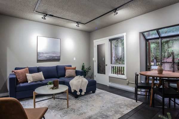 Living Room, private unit deck