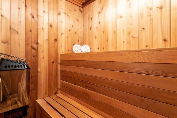 Private Sauna located Upstairs