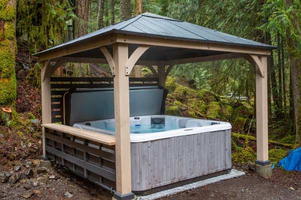 Private outdoor hot tub