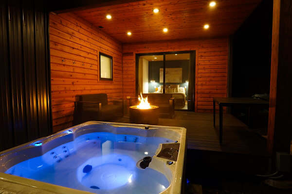 Soak away the day in the hot tub right off the master suite or gather around for tasty smore's around the fire!