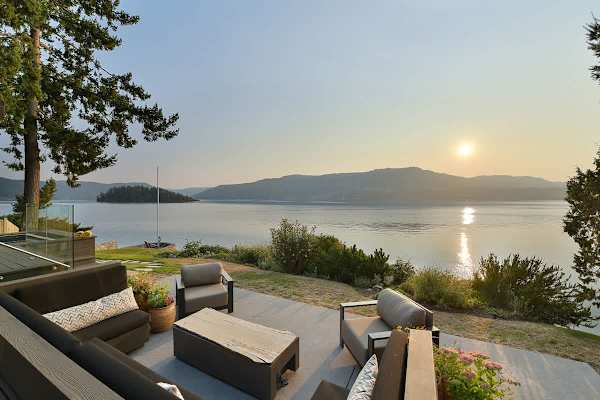 Incredible outdoor living spaces on the oceanside of the main house.
