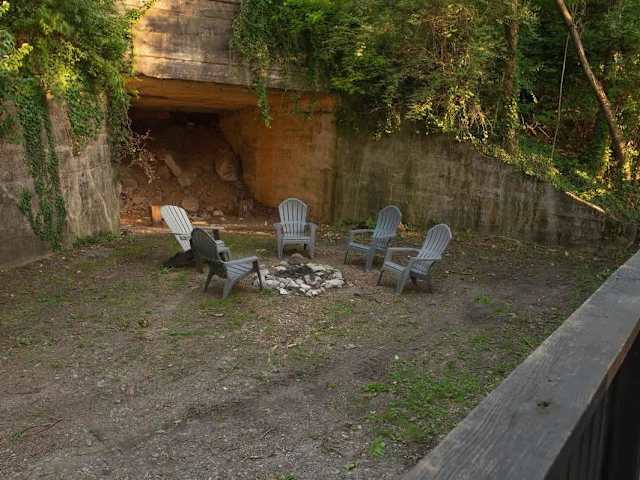 Private fire pit and gathering area