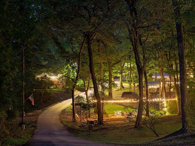 The property is magical at night!