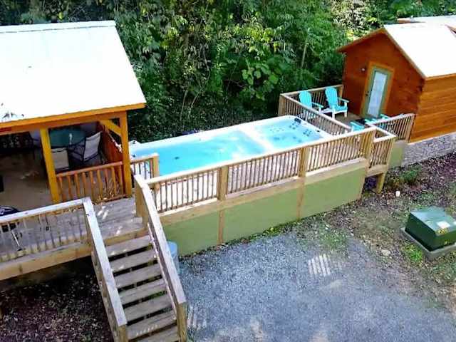 Swim Spa is SHARED with occupants of our River Cabin.