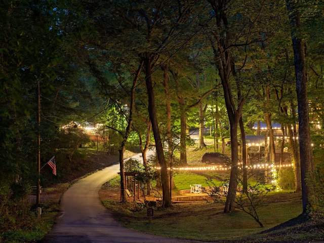 The property is magical at night!