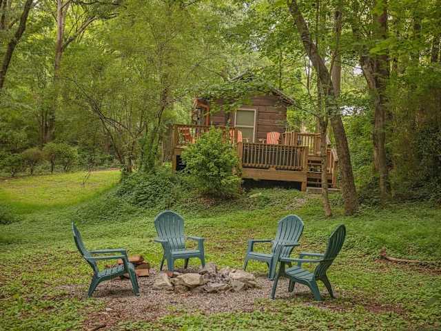 Private fire pit and outdoor seating