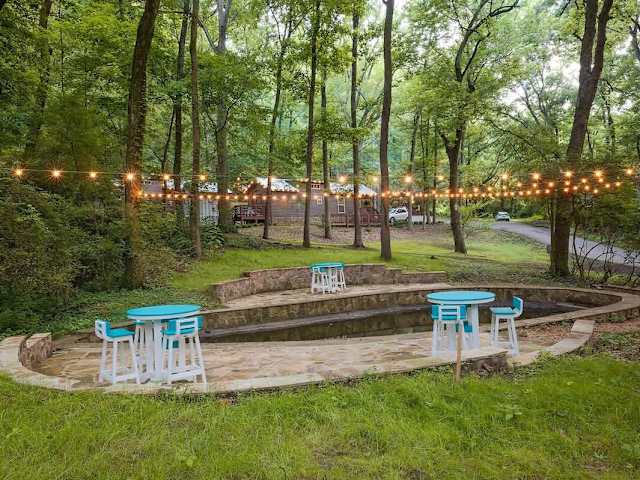 The pond is great space to gather or hang out