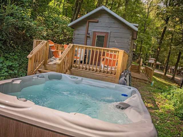 Private hot tub!