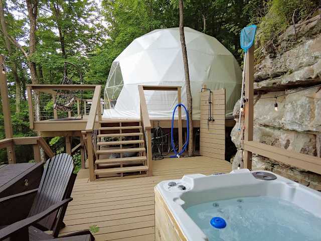 Raven's Point offers our largest deck!  Spread out across three levels and enjoy the outdoors.  Hot tub, firepit, grill or simply lounging out.  The choice is yours.