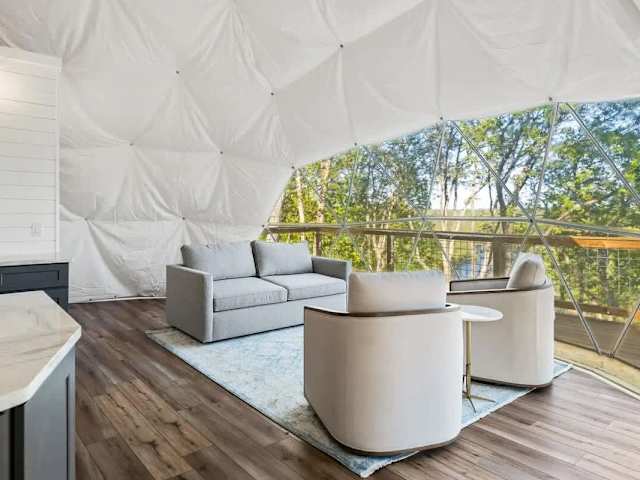 Inviting open space with natural light, connecting sleeping and lounging areas for comfort.