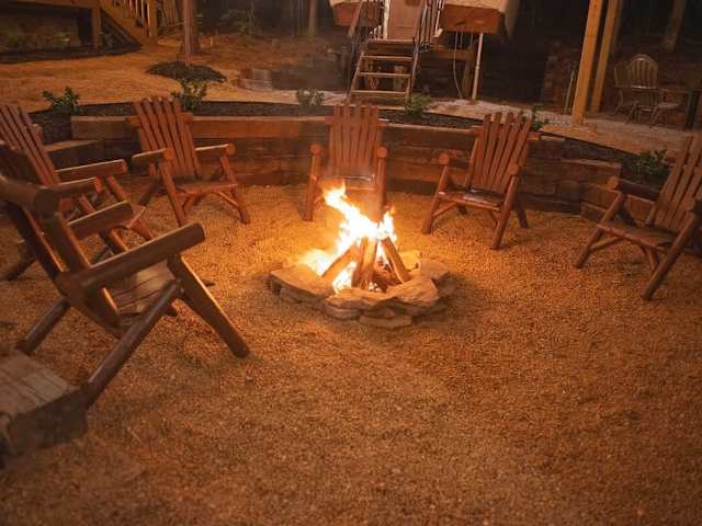 Roast marshmallows and share spooky stories with fellow travelers around our communal fire pit.