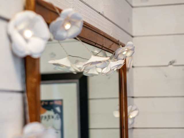 Twinkle lights in the kitchenette