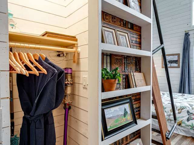 Closet space + plush robes for relaxing