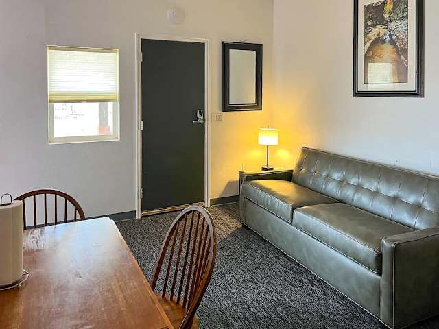 Living area with pullout couch