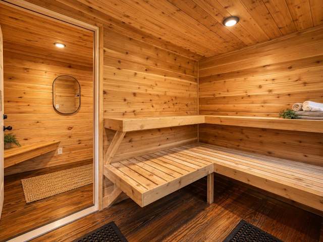 Private sauna for a truly relaxing time