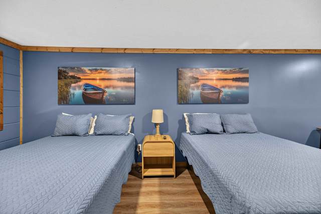 Rooms 14-25 at Little River Marina. Two queen beds in each room.