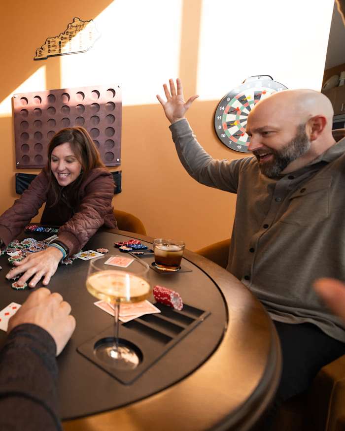 Game night at a Venturebnb condo in NuLu, Louisville